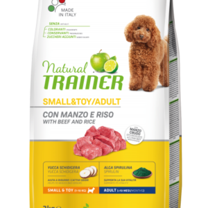 natural trainer con manzo e riso cani toy, small, piccola taglia